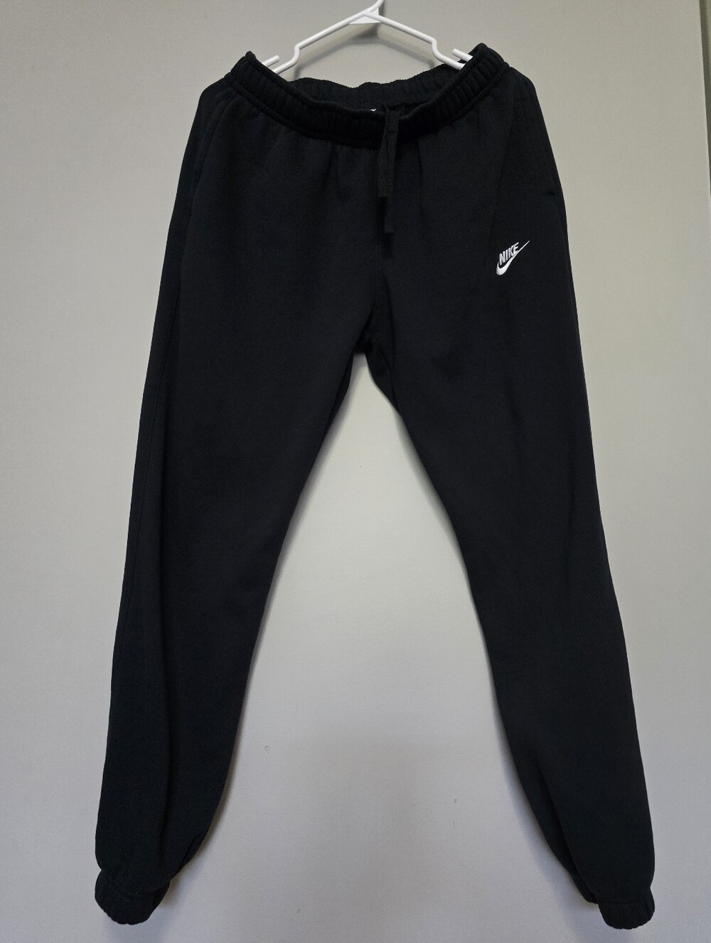 Nike Black Joggers with White Swoosh Logo Size Medium